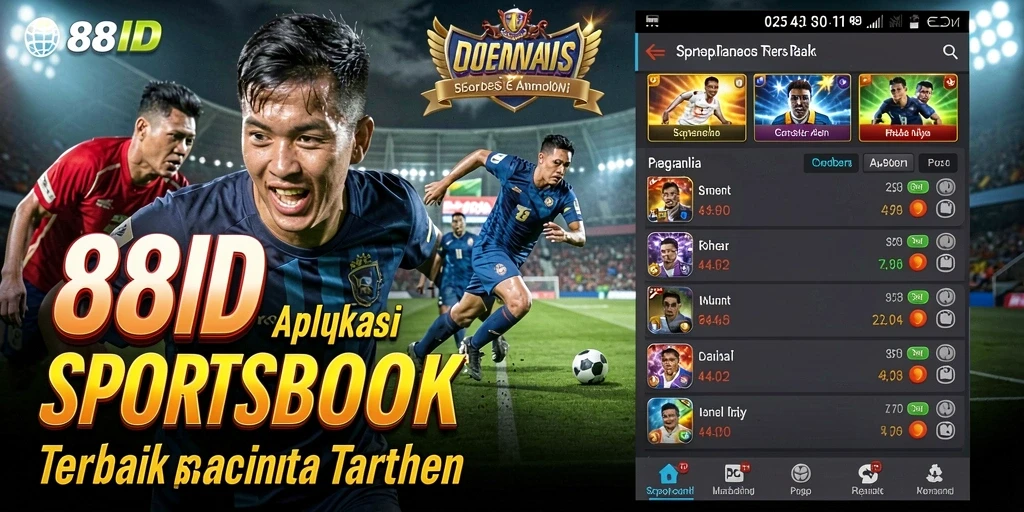 Screenshot utama 88ID menampilkan taruhan olahraga yang menarik.