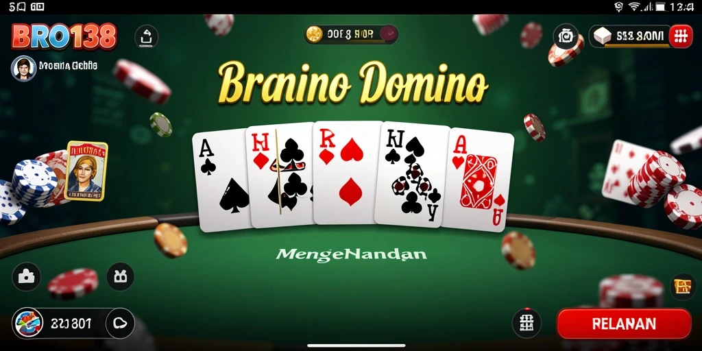 Tampilan gambar permainan BRO138 yang penuh aksi dan strategi Domino.