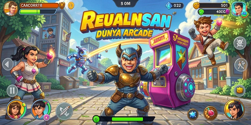 Tampilan gameplay seru dalam CACOR78 dengan karakter unik dan tantangan menarik.