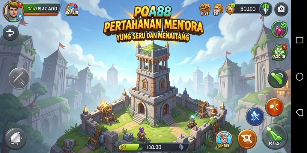 Tangkapan layar gameplay Tower Defense seru di POA88.
