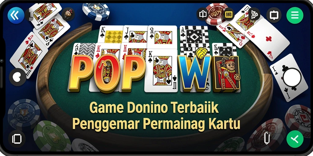 Tampilan gameplay menegangkan saat bermain Domino di POPWIN.
