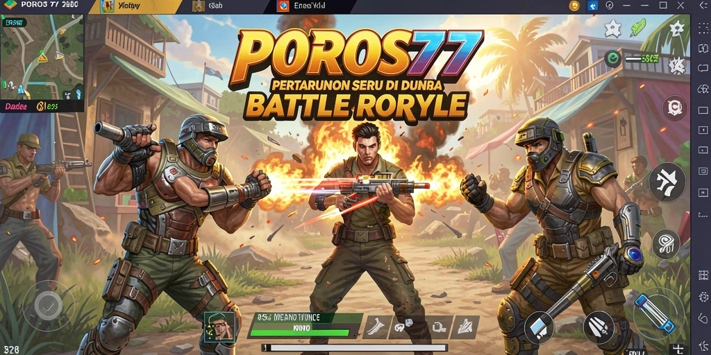 Tampilan mendebarkan gameplay Battle Royale POROS77