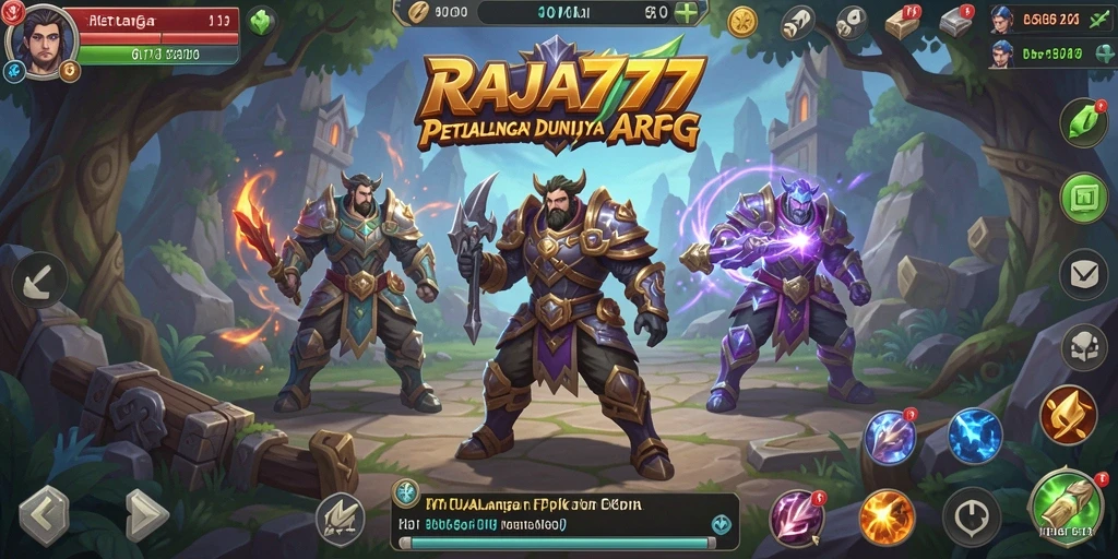 Tangkapan layar RAJA777 menampilkan pertempuran aksi seru dalam dunia ARPG.