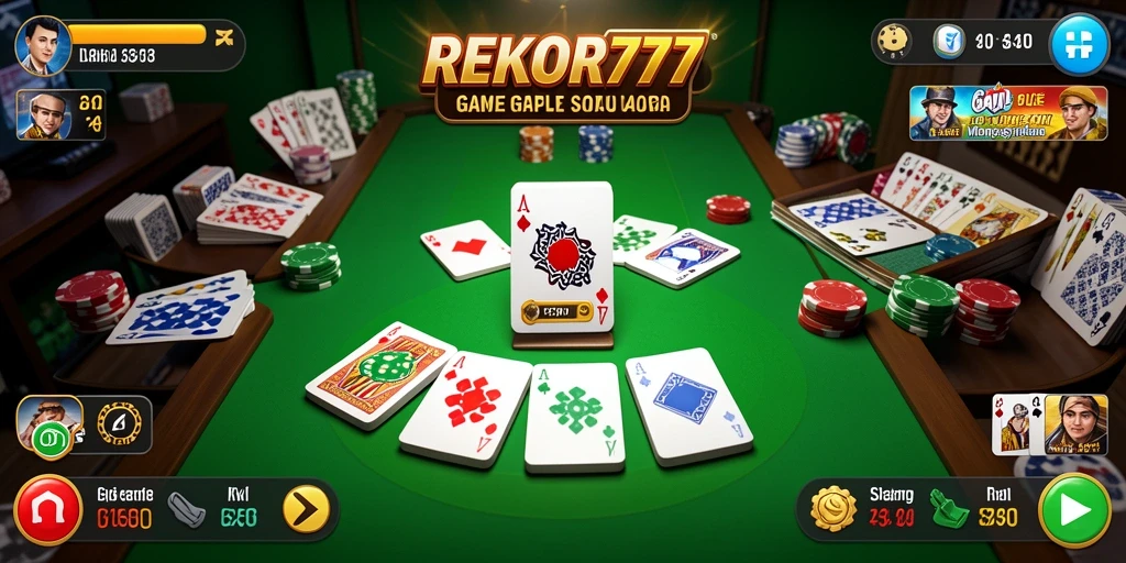 Screenshot gameplay seru dari permainan Gaple REKOR777.