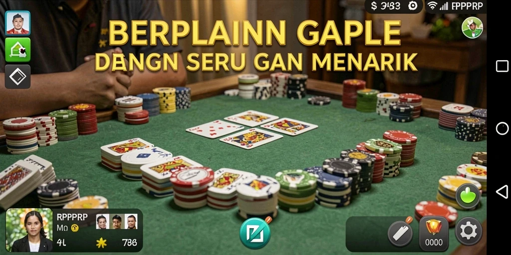Tampilan gameplay Gaple yang seru dan interaktif di RPRPRP.