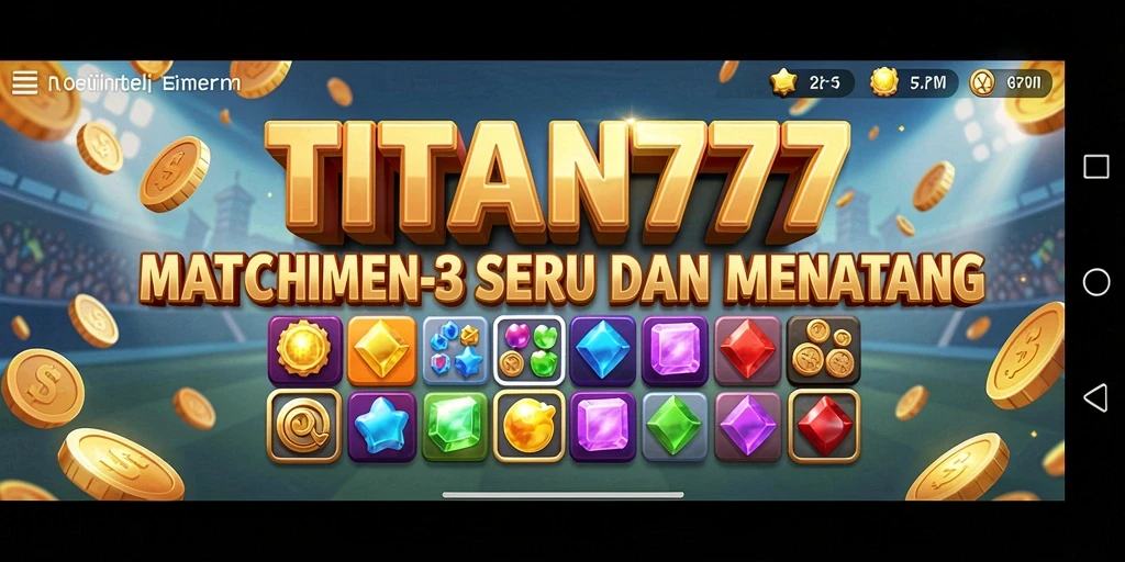 Tampilan gameplay menarik dari TITAN777 yang penuh warna.