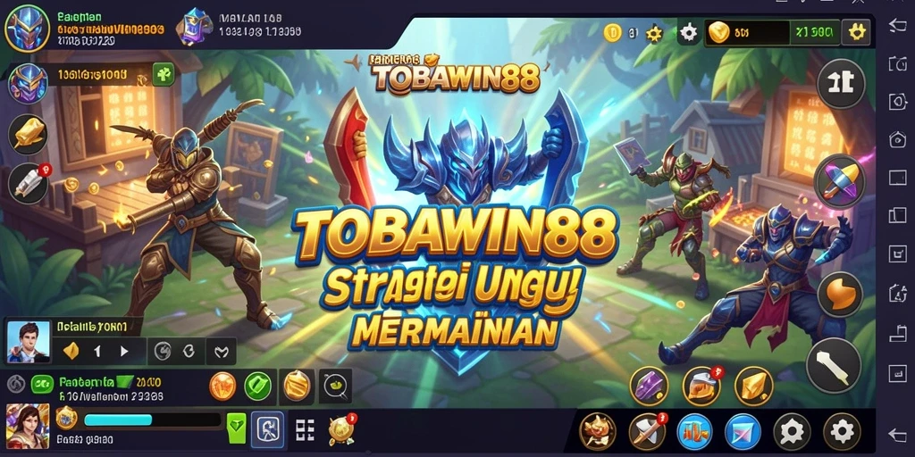 Tampilan gameplay TOBAWIN88 yang menegangkan dan strategis.
